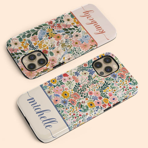 Custom Name Boho Chic Paradise Floral iPhone Case